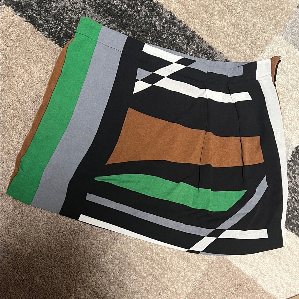 Derek Lam for Design Nation mini skirt, geometric print, size XL EUC!